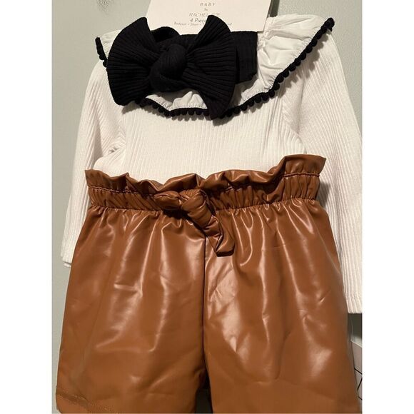 Rachel Zoe RZ Baby Bodysuit Short Tight Headband Set 4-Piece Size 6-9 Months NWT - Picture 4 of 11